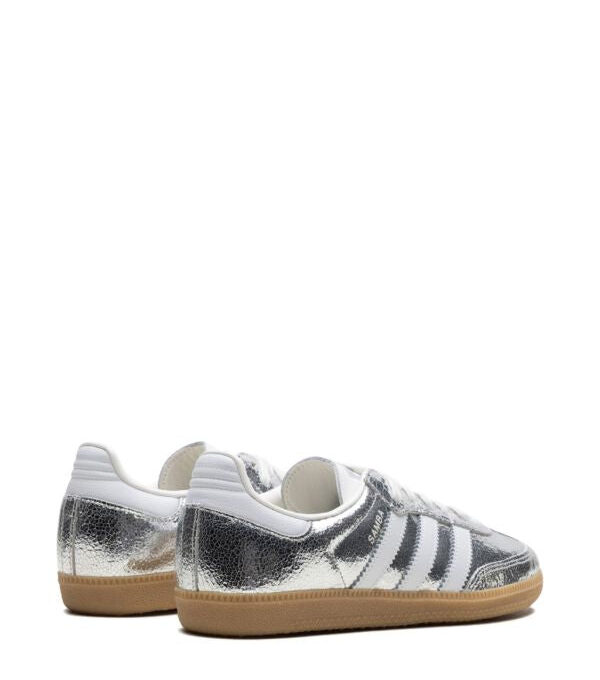 adidas Samba OG "Silver Metallic Cracked Leather" sneakers