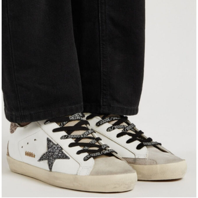Goldengoose Women's Super-Star with gold glitter