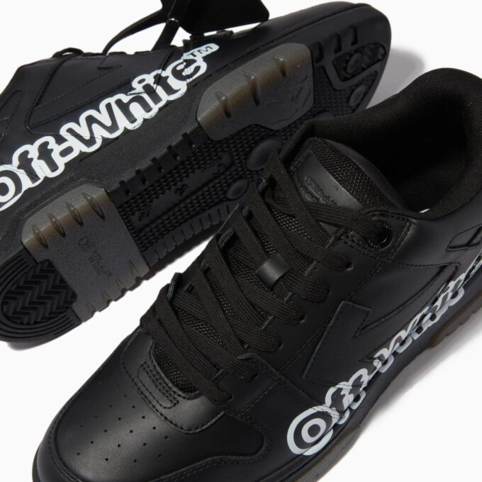 OFF-WHITE Out Of Office OOO Low Tops "Black"