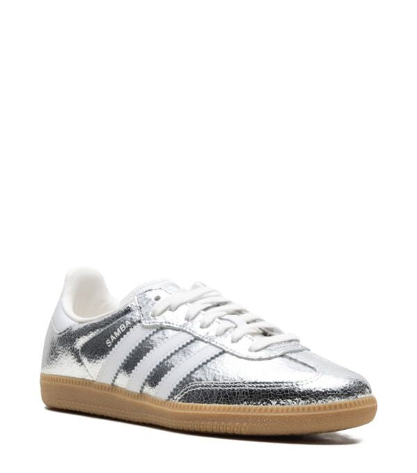 adidas Samba OG "Silver Metallic Cracked Leather" sneakers