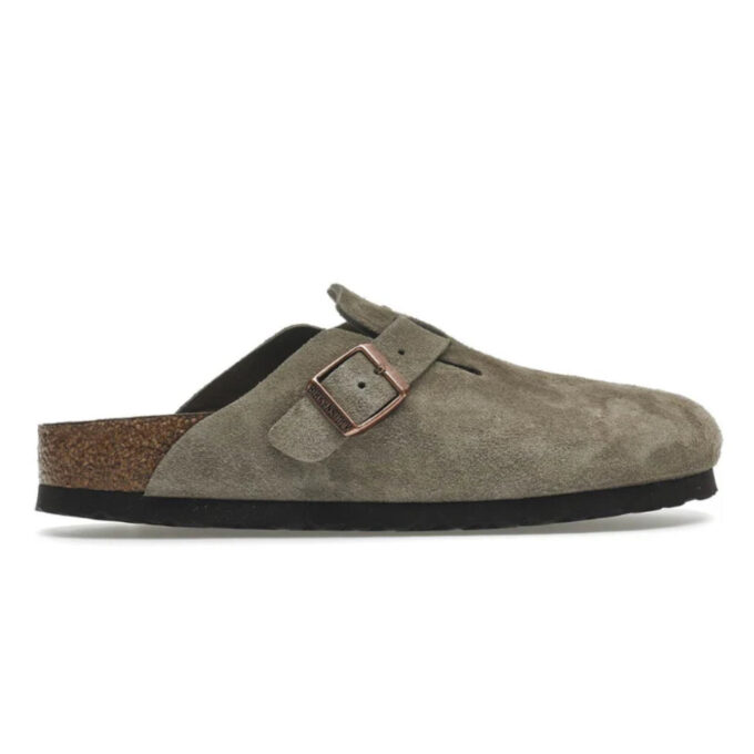 Birkenstock Boston Soft Footbed – Suede Taupe