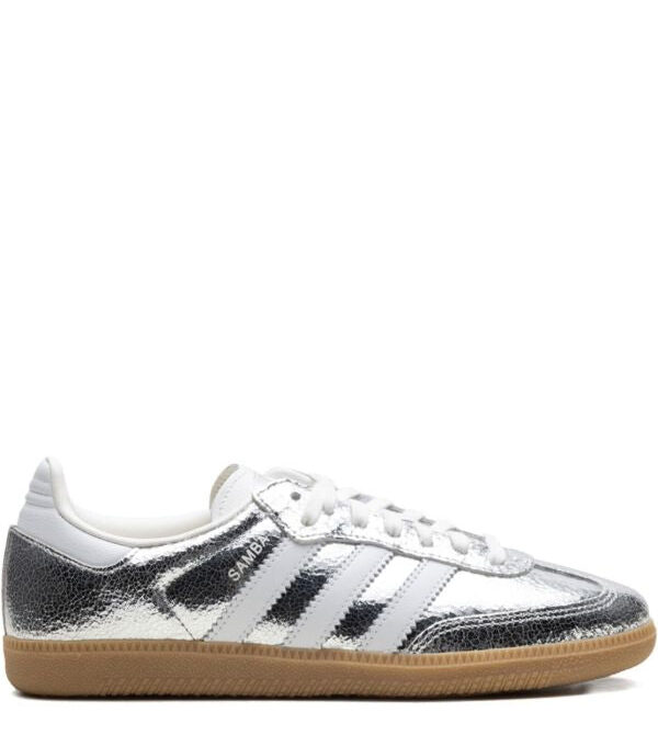 adidas Samba OG "Silver Metallic Cracked Leather" sneakers