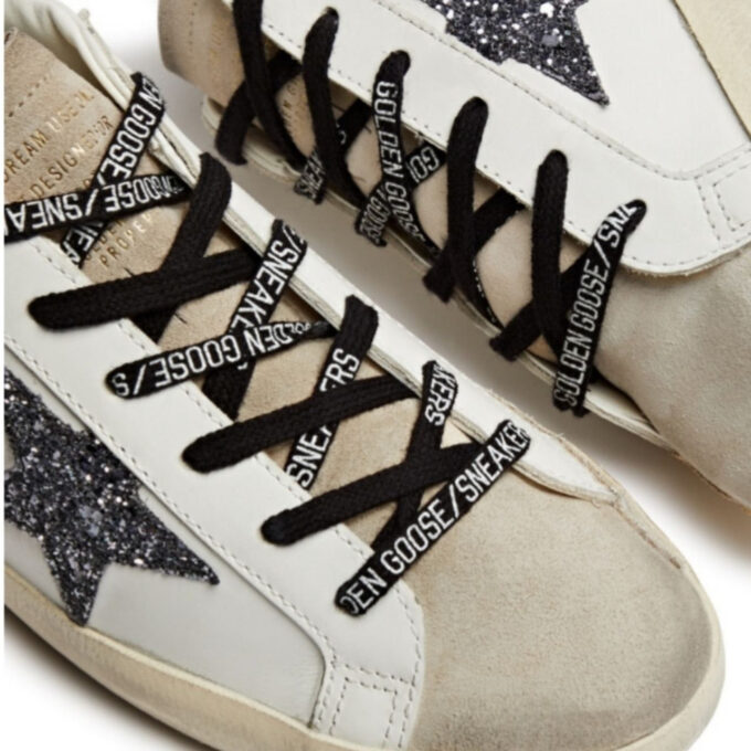 Goldengoose Women's Super-Star with gold glitter