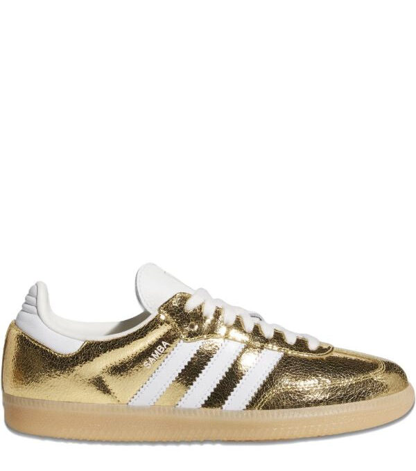 adidas Samba "Cracked Metallic Pack - Gold" sneakers