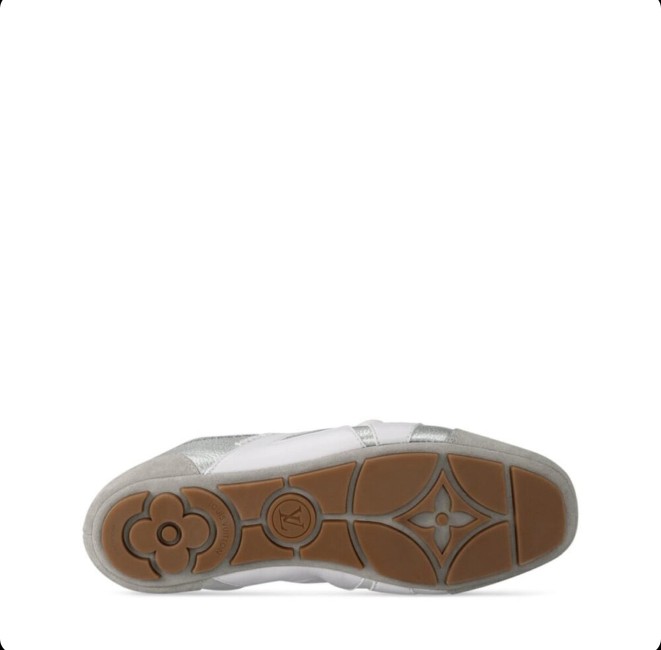 Louis Vuitton LV Sneakerina Metallic Grained Silver - Image 4