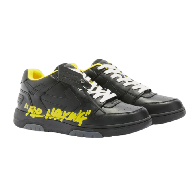 OFF-WHITE Out Of Office "ooo" Low Tops For Walking Black Yellow