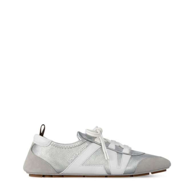 Louis Vuitton LV Sneakerina Metallic Grained Silver