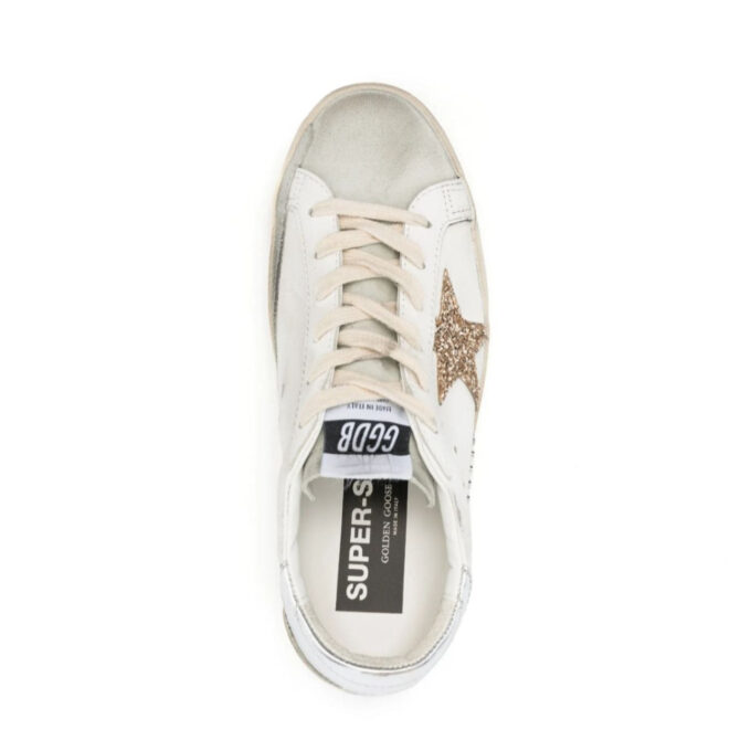Goldengoose Women's Super-Star in nappa leather with gold glitter