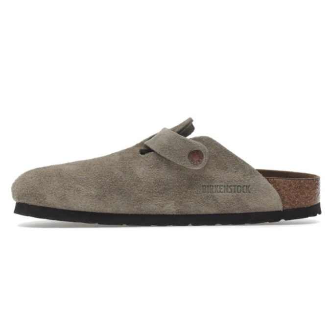 Birkenstock Boston Soft Footbed – Suede Taupe
