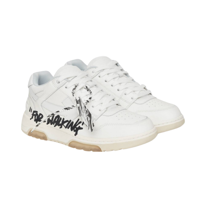 OFF-WHITE Out Of Office OOO low Tops for Walking for – White Black