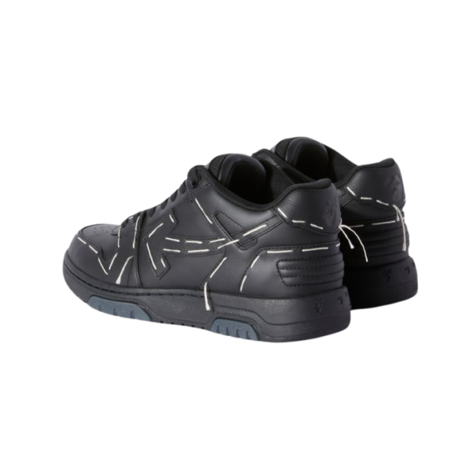 OFF-WHITE Out Of Office OOO low Tops Sartorial Stitching Black