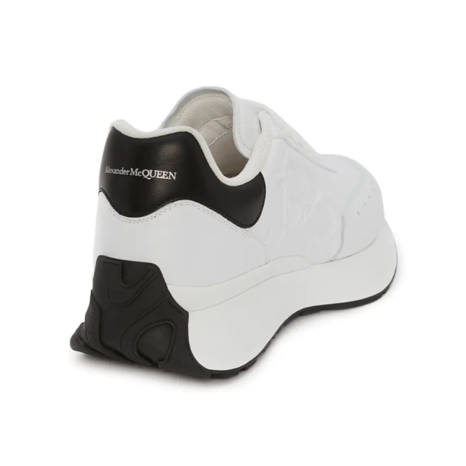 Alexander Mcqueen Oversized Graffiti Sprint Runner – White Black