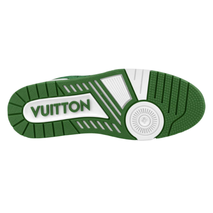 Louis Vuitton Trainer Green Monogram Denim White
