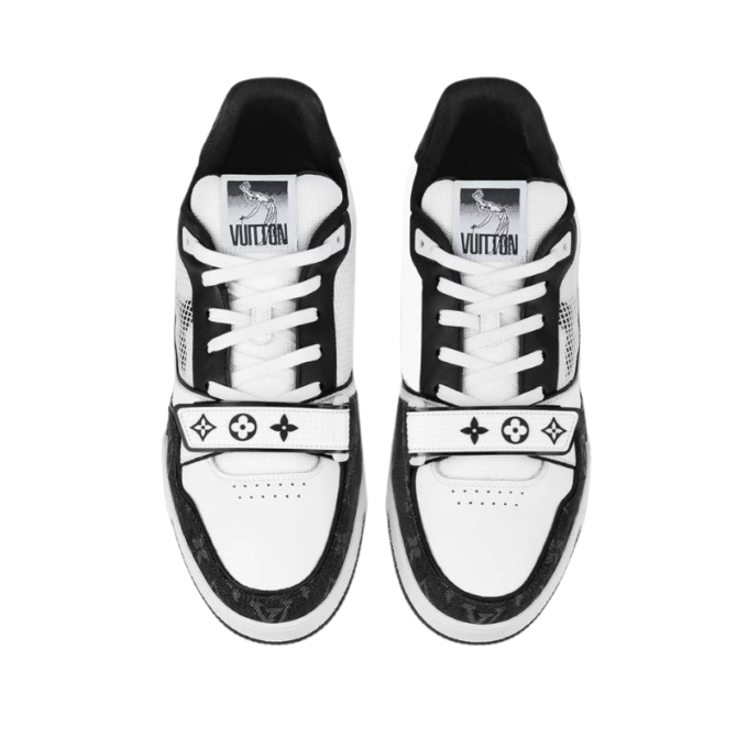 Louis Vuitton LV Trainer – Velcro Strap Monogram Denim Black White
