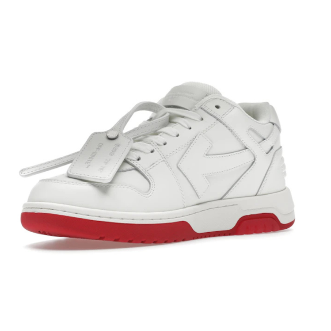 OFF-WHITE Out Of Office "OOO" Low Tops For Walking White White Red SS22